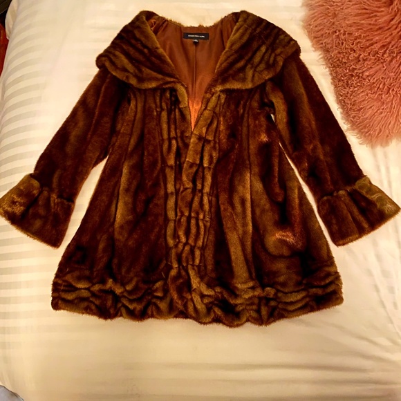 Faux Fur swing coat jones new york